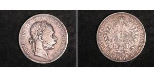 1 Gulden / 1 Florin Imperio austrohúngaro (1867-1918) Plata Franz Joseph I (1830 - 1916)