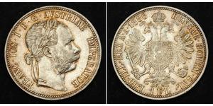 1 Gulden / 1 Florin Imperio austrohúngaro (1867-1918) Plata Franz Joseph I (1830 - 1916)