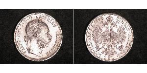 1 Gulden / 1 Florin Imperio austrohúngaro (1867-1918) Plata Franz Joseph I (1830 - 1916)