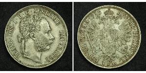 1 Gulden / 1 Florin Imperio austrohúngaro (1867-1918) Plata Franz Joseph I (1830 - 1916)