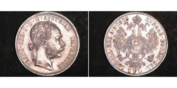 1 Gulden / 1 Florin Imperio austrohúngaro (1867-1918) Plata Franz Joseph I (1830 - 1916)