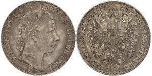 1 Gulden / 1 Florin Kaisertum Österreich (1804-1867) Silber Franz Joseph I (1830 - 1916)