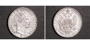 1 Gulden / 1 Florin Kaisertum Österreich (1804-1867) Silber Franz Joseph I (1830 - 1916)