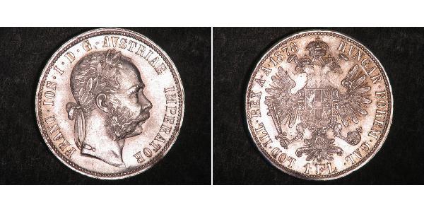 1 Gulden / 1 Florin Austria-Hungary (1867-1918) Silver Franz Joseph I (1830 - 1916)