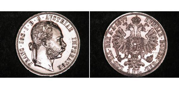 1 Gulden / 1 Florin Austria-Hungary (1867-1918) Silver Franz Joseph I (1830 - 1916)