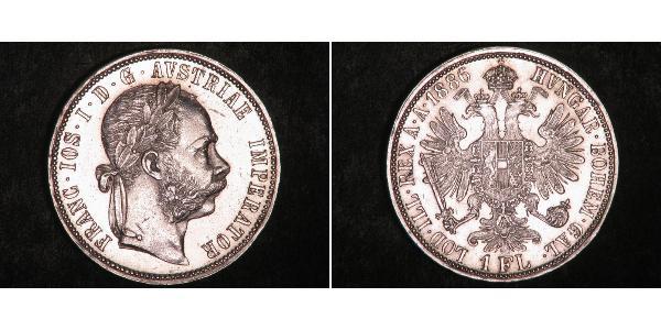 1 Gulden / 1 Florin Austria-Hungary (1867-1918) Silver Franz Joseph I (1830 - 1916)