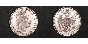 1 Gulden / 1 Florin Austrian Empire (1804-1867) Silver Franz Joseph I (1830 - 1916)