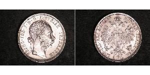 1 Gulden / 1 Florin 奥匈帝国 (1867 - 1918) 銀 弗朗茨·约瑟夫一世 (1830 - 1916)