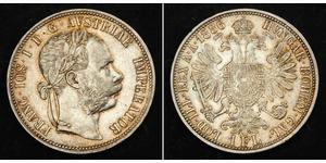 1 Gulden / 1 Florin 奥匈帝国 (1867 - 1918) 銀 弗朗茨·约瑟夫一世 (1830 - 1916)