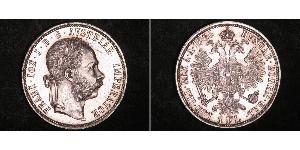 1 Gulden / 1 Florin 奥匈帝国 (1867 - 1918) 銀 弗朗茨·约瑟夫一世 (1830 - 1916)
