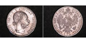 1 Gulden / 1 Florin 奥匈帝国 (1867 - 1918) 銀 弗朗茨·约瑟夫一世 (1830 - 1916)