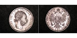 1 Gulden / 1 Florin 奥匈帝国 (1867 - 1918) 銀 弗朗茨·约瑟夫一世 (1830 - 1916)