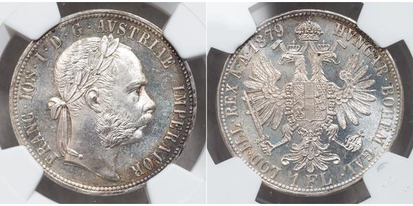 1 Gulden / 1 Florin 奥匈帝国 (1867 - 1918) 銀 弗朗茨·约瑟夫一世 (1830 - 1916)