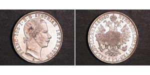 1 Gulden / 1 Florin 奧地利帝國 (1804 - 1867) 銀 弗朗茨·约瑟夫一世 (1830 - 1916)