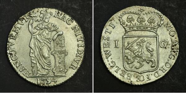 1 Gulden / 20 Stiver Regno dei Paesi Bassi (1815 - ) Argento 