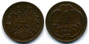 1 Heller Austria-Hungary (1867-1918) Bronze 