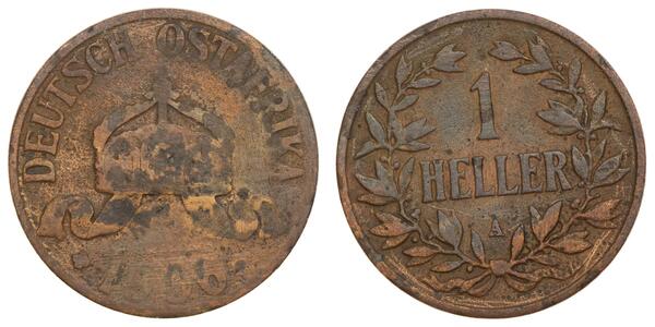 1 Heller Deutsch-Ostafrika (1885-1919) Kupfer 