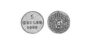 1 Heller Königreich Bayern (1806 - 1918) Kupfer Ludwig I. (Bayern)(1786 – 1868)