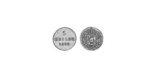 1 Heller 巴伐利亞王國 (1806 - 1918) 銅 路德维希一世 (巴伐利亚)