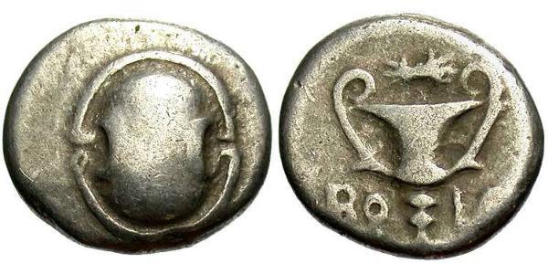 1 Hemidrachm Beozia Argento 
