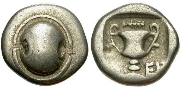 1 Hemidrachm Beozia Argento 