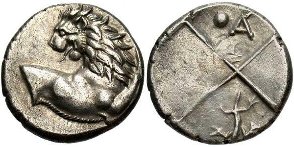 1 Hemidrachm Grecia antica (1100BC-330) Argento 