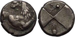 1 Hemidrachm Antigua Grecia (1100BC-330) Plata 