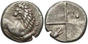 1 Hemidrachm Antigua Grecia (1100BC-330) Plata 