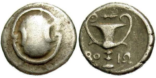 1 Hemidrachm Beocia Plata 