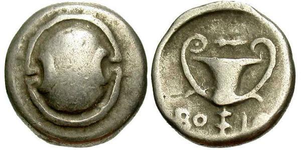 1 Hemidrachm Böotien Silber 