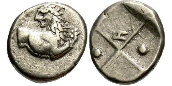 1 Hemidrachm Ancient Greece (1100BC-330) Silver 