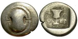 1 Hemidrachm Boeotia Silver 