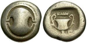1 Hemidrachm Boeotia Silver 