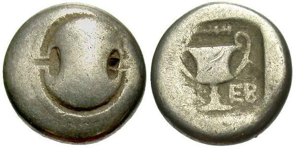1 Hemidrachm Boeotia Silver 