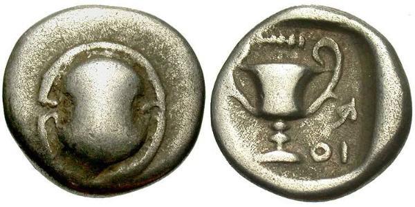 1 Hemidrachm Беотия Серебро 