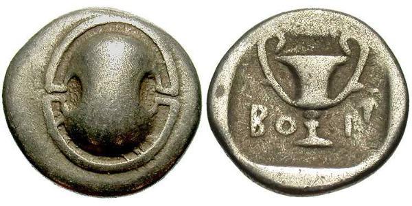 1 Hemidrachm Беотия Серебро 