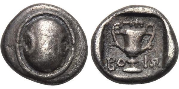 1 Hemidrachm Беотія Срібло 