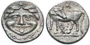 1 Hemidrachm Стародавня Греція (1100BC-330) Срібло 