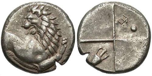 1 Hemidrachm Стародавня Греція (1100BC-330) Срібло 