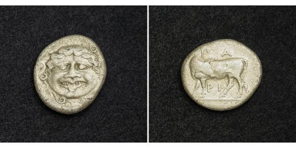 1 Hemidrachm Стародавня Греція (1100BC-330) Срібло 