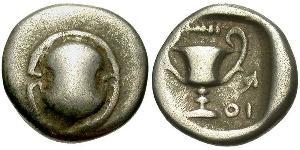 1 Hemidrachm Boeotia 銀 