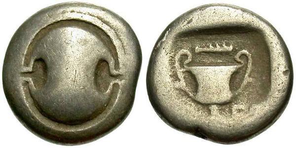 1 Hemidrachm Boeotia 銀 