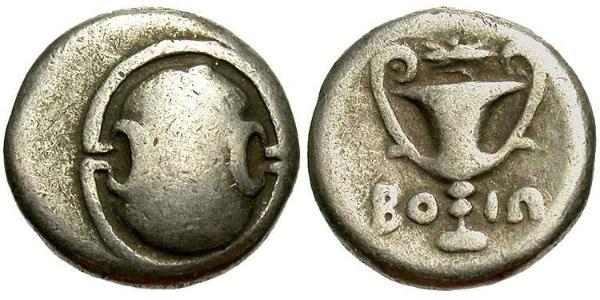 1 Hemidrachm Boeotia 銀 