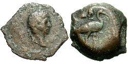 1 Hemiobol Roman Empire (27BC-395) Bronze Hadrian  (76 - 138) 