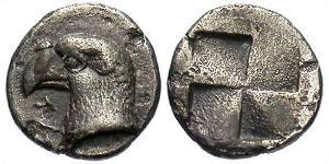 1 Hemiobol Antikes Griechenland (1100BC-330) Silber 