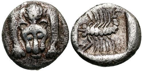 1 Hemiobol Antikes Griechenland (1100BC-330) Silber 