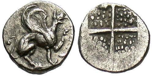 1 Hemiobol Antikes Griechenland (1100BC-330) Silber 