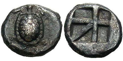 1 Hemiobol Древняя Греция (1100BC-330) Серебро 
