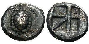 1 Hemiobol Ancient Greece (1100BC-330) 銀 