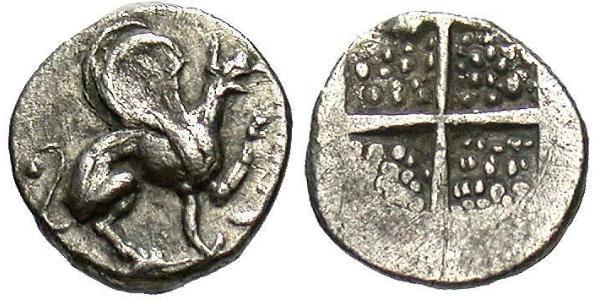 1 Hemiobol Ancient Greece (1100BC-330) 銀 